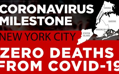New York City reports first day of zero COVID-19 deaths