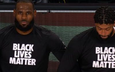 LeBron James and multiple NBA players kneel for National Anthem