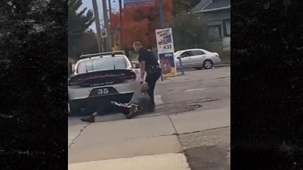 BLMCOP DRAGS HANDCUFFED BLACK TEEN OVER CONCRETE... Gets Paid Suspension