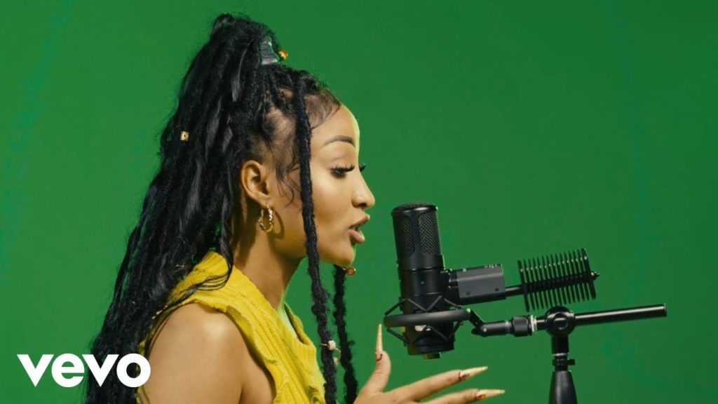 Shenseea shows off her flow on the track 