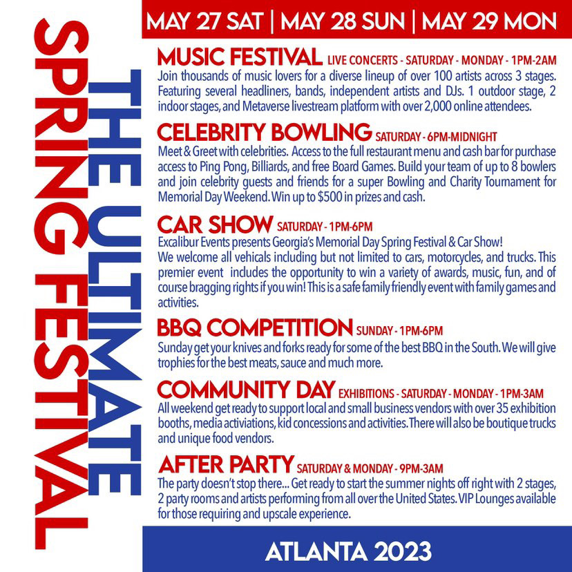 Join the Ultimate Memorial Day Spring Bling Festival in Atlanta for an Unforgettable Weekend!